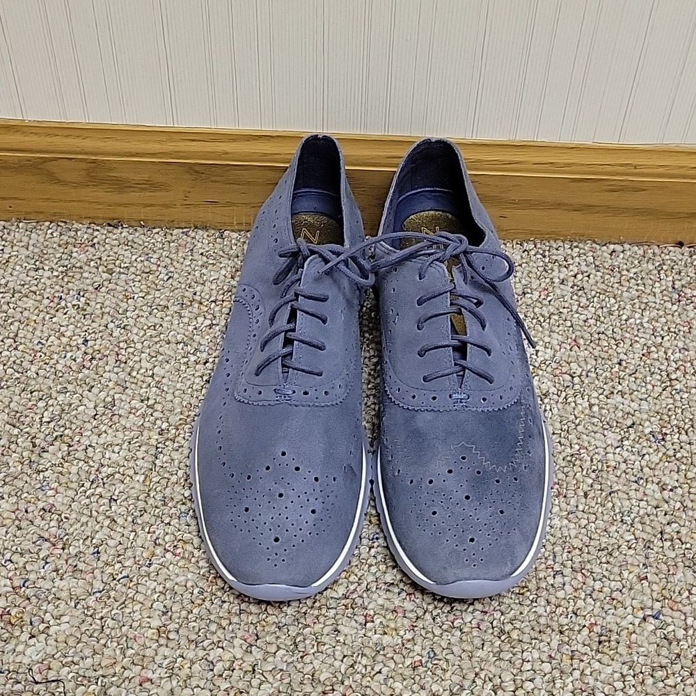 Cole Haan Gray Suede Wingtip Sneakers New/Like New - Picture 2 of 9